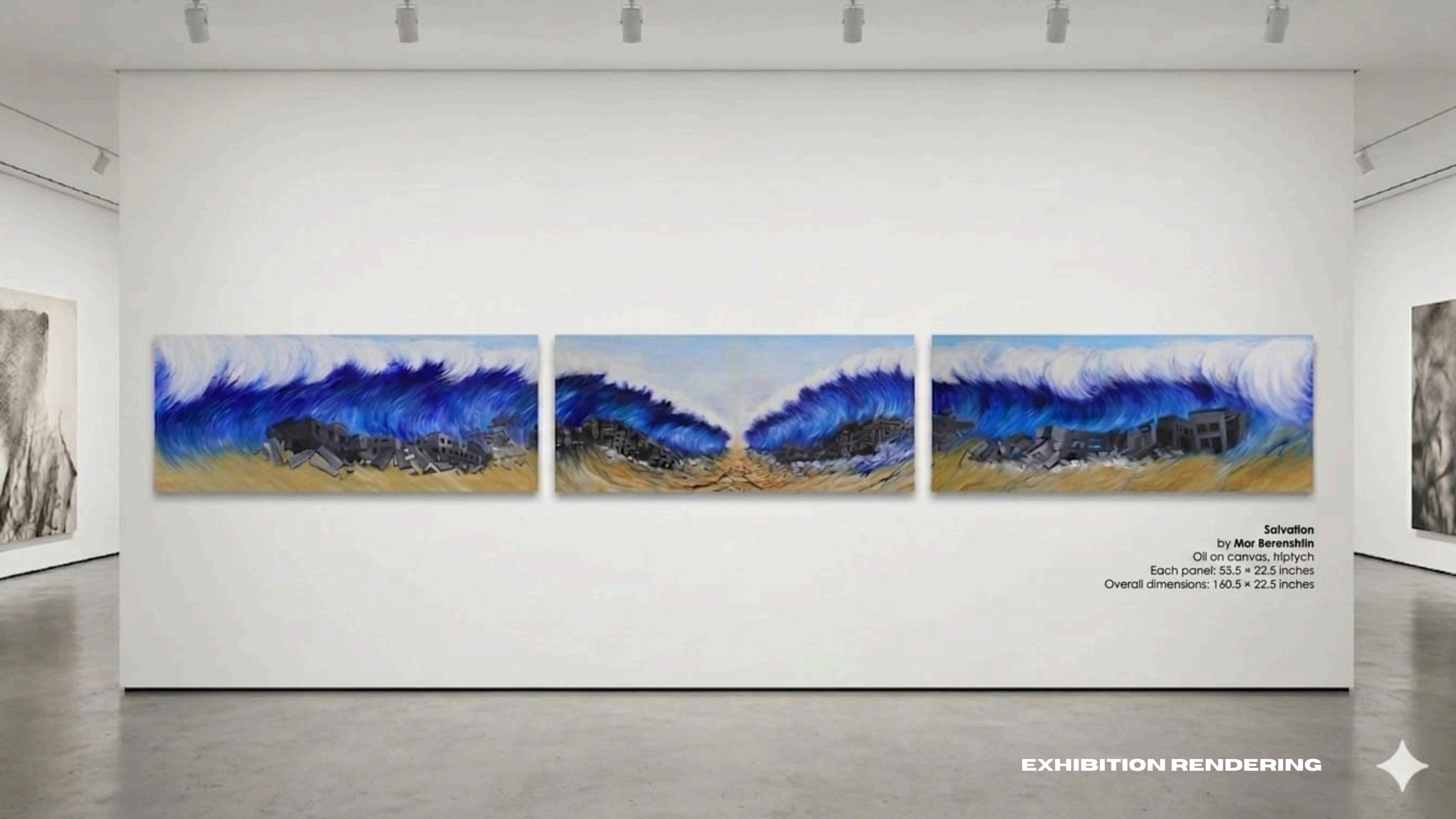 Salvation (Geulah) — Triptych, Exhibition View